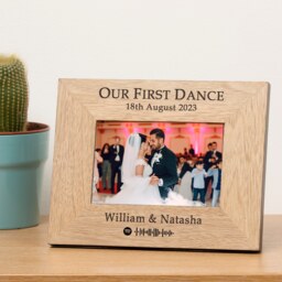 Personalised Our First Dance Wood Picture Frame 6x4 Wedding Couple
