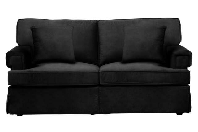 Ralph Two Seat Black Velvet Sofa