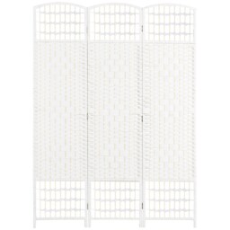 HOMCOM 3 Panel Folding Room Divider, Freestanding Privacy Screen, White