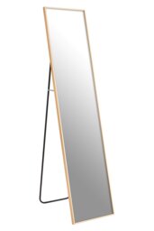 Interiors By Premier Shiny Gold Floor Mirror With Rectangle Frame, Distinctive Decorative Styling Mirror, Modern Full Size Mirror Gold