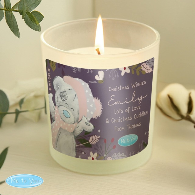 Personalised Me to You Cosy Winter Candle Jar Clear