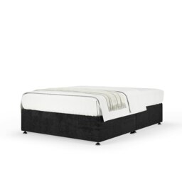 Signature Platinum 2000 Pocket Sprung Black Naples Velvet Divan Set King Size