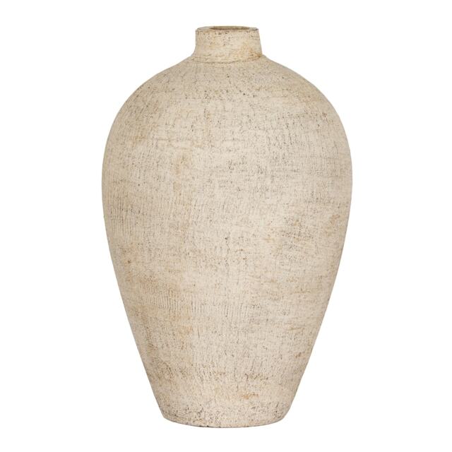 Hill Interiors Morrow Tall Vase Cream Cream 35cm x 21cm x 21cm 1