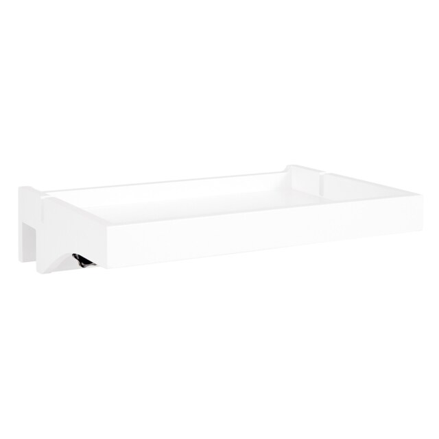 SoBuy Clip-On Bedside Shelf with Cable Slots, White, 14.2x9.8x3.5 in, 1 kg - NKD01-W