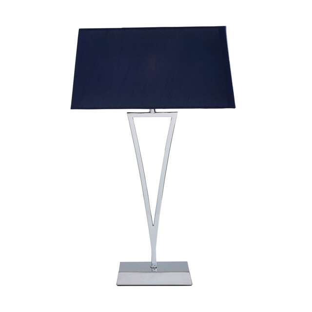 Pagazzi Lizzie Chrome & Navy Touch Table Lamp