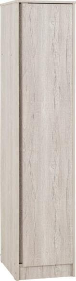 Malvern 1 Door Wardrobe Brown Urban Snow