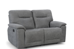 Grey Fabric 2 Seater Manual Recliner Sofa MURCIA