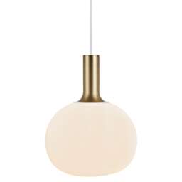 Nordlux Alton Indoor Pendant Light White Glass E27 Hand Blown - Mains Powered, IP20