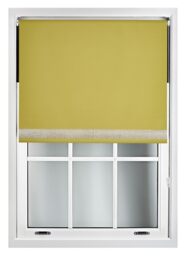FURNISHED Thermal Blackout Roller Blinds with Diamante Edge Made to Measure Window Shade Green Green (W) 120cm x (L) 210cm