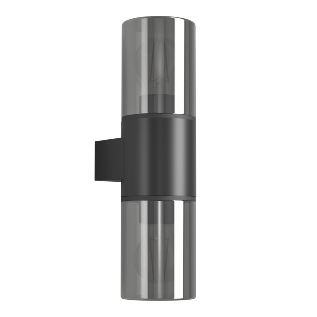EGLO Cropani Plastic And Glass, E27 Modern Outdoor Wall Up And Down Light, Black