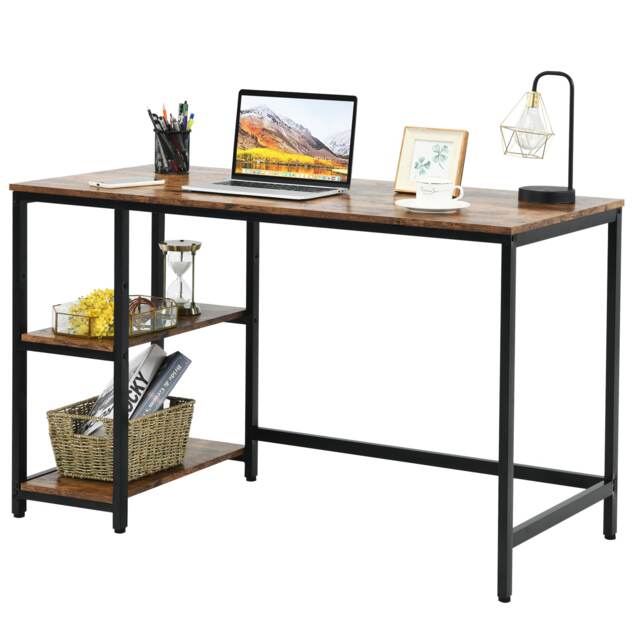 COSTWAY 120x60cm Computer Desk Writing Table Brown
