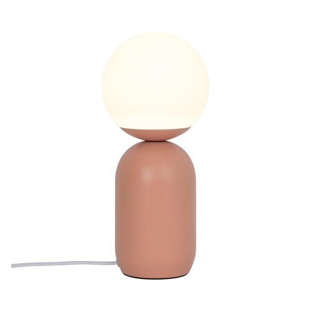 Nordlux Notti Indoor Table Lamp Red Metal E14 Hand Blown Glass - Mains Powered, IP20 Red Terracotta