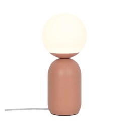 Nordlux Notti Indoor Table Lamp Red Metal E14 Hand Blown Glass - Mains Powered, IP20 Red Terracotta