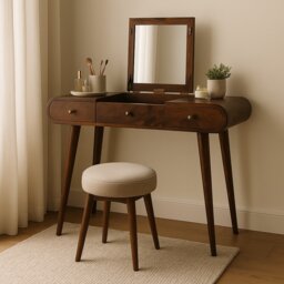 Artisan Furniture Solid Wood Chestnut Mirror Dressing Table