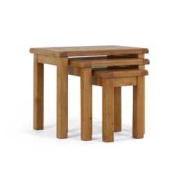 Zelah Oak Nest of Tables - Set of 3 By Roseland Furniture