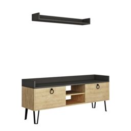 Decortie Keday TV Stand 140x36x57cm Oak