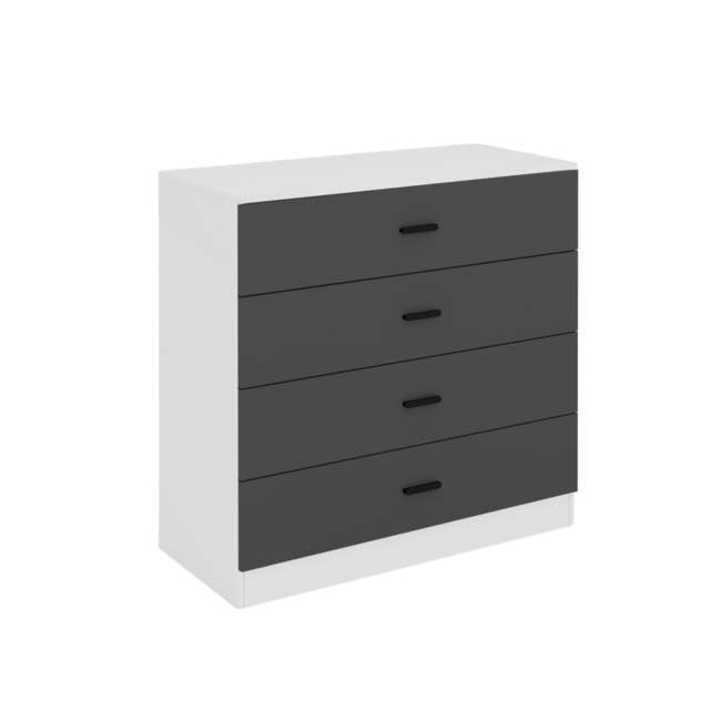 White - Chest of 4 Drawers White 1
