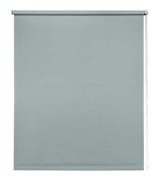 115cm Duck Egg Blue Trimmable Thermal Blackout Roller Blinds Grey Grey