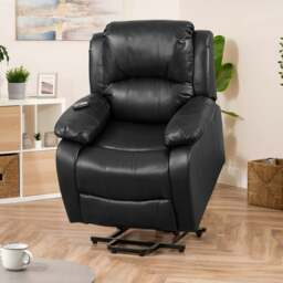 Northfield Dual Motor Massage Heat Riser Recliner Chair - Black