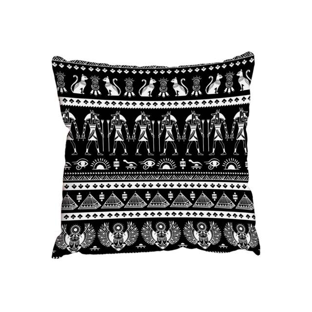 Tribal ethnic pattern with Egypt symbols (Outdoor Cushion)