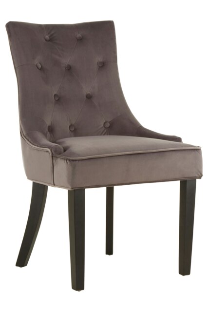 Orsina Grey Velvet Chair, Enchanting Sleep Chair, Easy to Assemble Borg Chair, Comfy Dining Chair