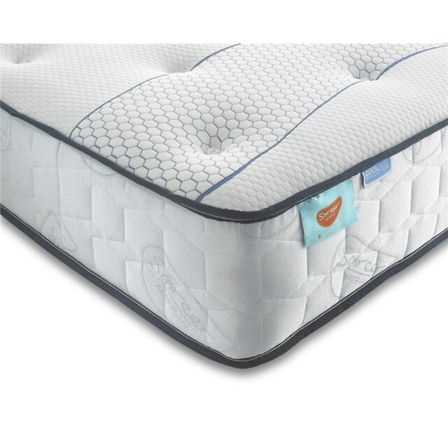 3ft Single Cool Blue Memory Foam Open Coil Mattress - (90cm)