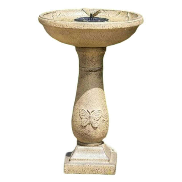 Primrose Butterfly Brook Solar Bird Bath Water Feature with Lights