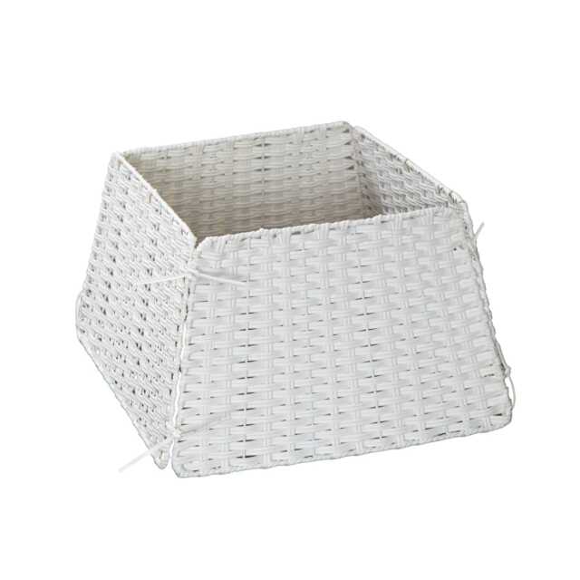 47cm x 46cm Samuel Alexander Foldable Faux Rattan Christmas Tree Skirt in White