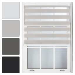 Day and Night Zebra Roller Blind 150cm Wide x 165cm Long Grey Grey