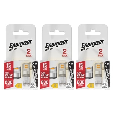 Energizer LED G9 200lm 1.8W 2700K (Warm White) Light Bulb - Pack of 6