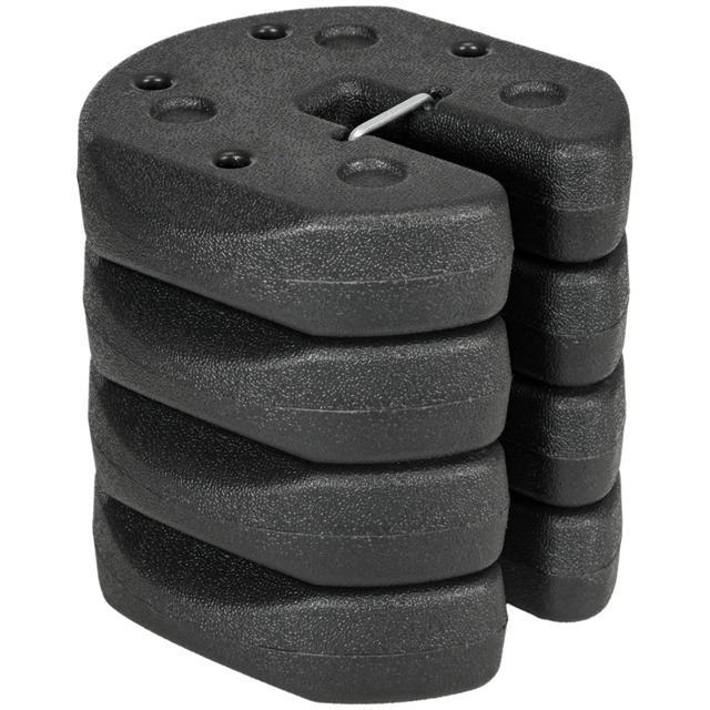 Outsunny Gazebo Weights Set of 4 with Reinforce Pins, Total 12KG Black