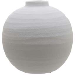 Hill Interiors Tiber Matte Vase - White - 28cm x 28cm x 28cm