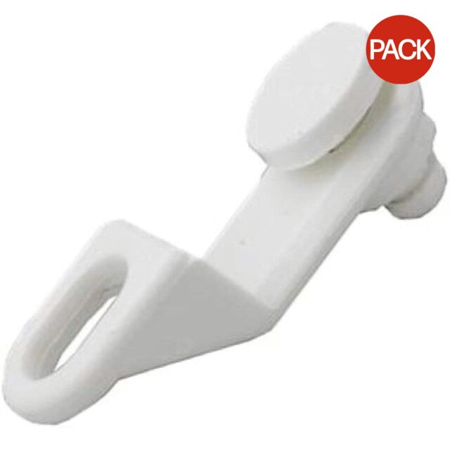 Swish Curtain Track Gliders (Pack of 10) - White - 31mm x 10mm