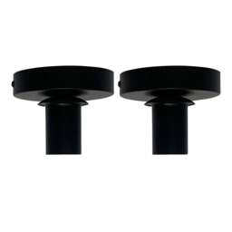 Set of 2 Cynthia - Black Ceiling Flush Lights for Easy Fit Shades