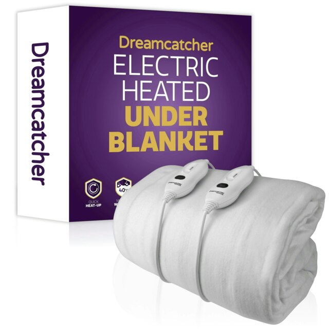 Dreamcatcher Super King Electric Under Bed Blanket Fitted Skirt Dual Control White White Not provided 1