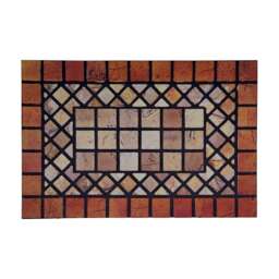 Nicoman Rubber Elegant Red Tile Doormat - 60x40cm