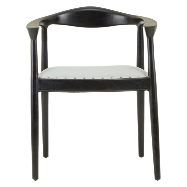 Interiors By Premier Open Back Grey Leather Chair,Unique Accent Chair,Luxe Lounge Chair,Patio Chair,Distinctive Kitchen Chair Grey