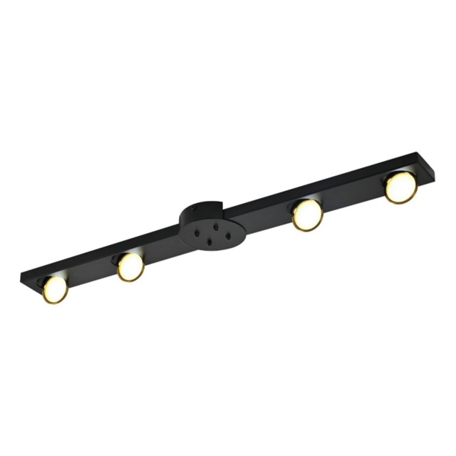 LED Ceiling Light Black 24W Modern Dimmable with Remote Control Lamp 82cm