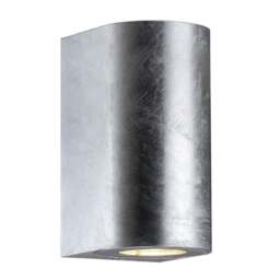 Nordlux Canto Outdoor Wall Light Silver Galvanized steel Solar GU10 Sensor Coastal/Marine Safe - Mains Powered, IP44