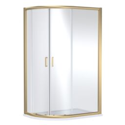 Balterley Contemporary Glass Offset Quadrant Shower Enclosure Copper Brushed Brass