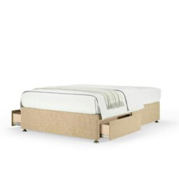 Majestic 1000 Pocket Sprung Cream Linen 2 Drawer Divan Set Single