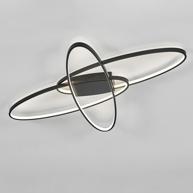 Living and Home Oval LED Semi-Flush Ceiling Light