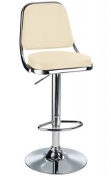 Romano Breakfast Bar Stool Cream rest Height Adjustable. Brown