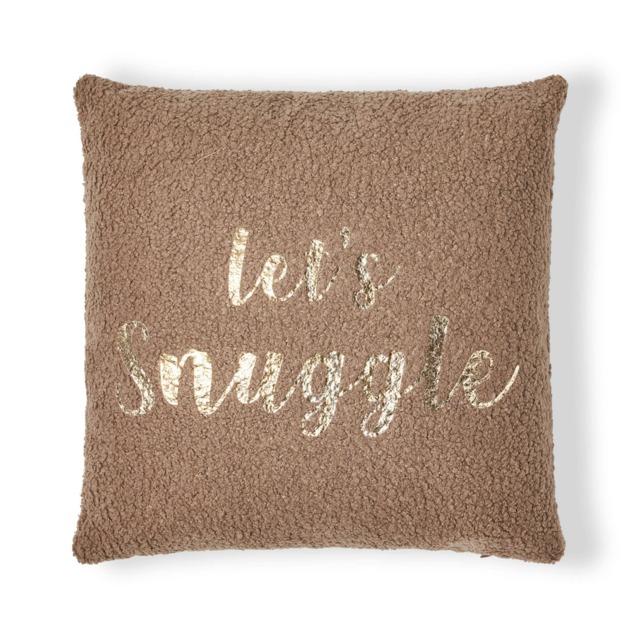 BHS Lets Snuggle Cushion, Brown