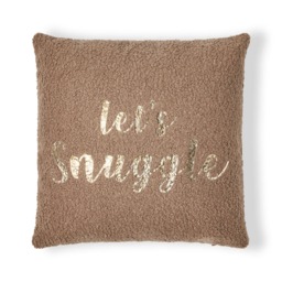 BHS Lets Snuggle Cushion, Brown