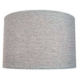 Modern and Sleek 35cm Width Light Grey Linen Fabric Drum Lamp Shade 60w Maximum Grey Grey 1