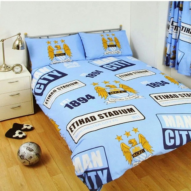 Manchester City FC Patch Double Duvet Blue Double