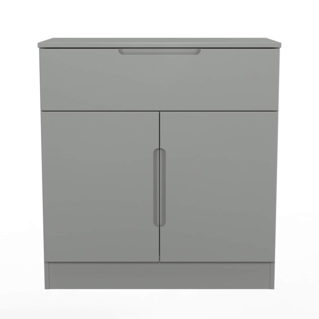 Lucca 1 Drawer 2 Door Sideboard in Dusk Grey (Ready Assembled) Grey Dusk Grey