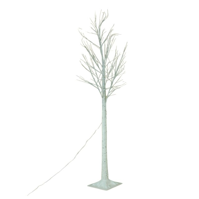 1.5m Christmas Outdoor Birch Tree with 64 Multicoloured LEDs