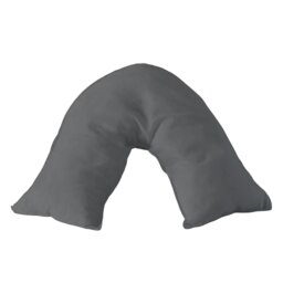 Microfibre Soft Touch V Shape Plain Dyed Pillowcase Grey Grey